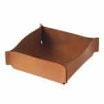 BASKET SYNTHETIC LEATHER 15X15X6,8CM BROWN ESPIEL - BY ORDER