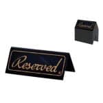 TABLE NUMBER BLACK PG 10X5CM RESERVED NOVATEX