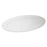 MELAMINE OVAL PLATTER 19X10CM WHITE UNIQUE