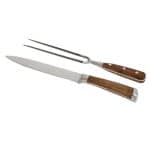 WALNUT STEAK KNIFE - FORK SET2 20CM ESPIEL