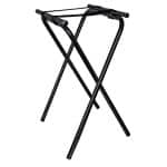 SERVING TRAY STAND FOLTABLE ALUMINIUM 52X42X82CM BLACK TABLETOP