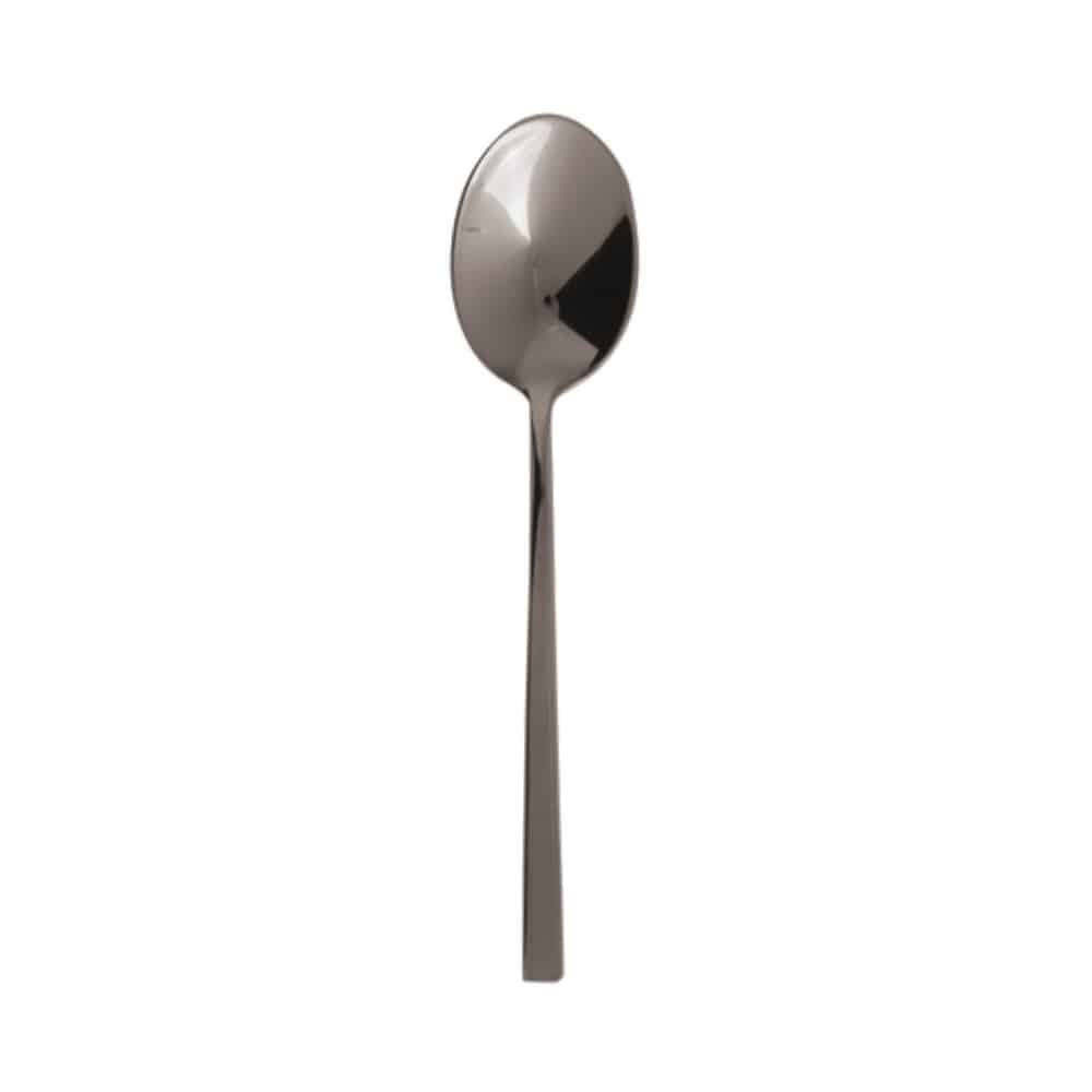 CUT-SAM-52730B37.jpg LINEAQ PVD BLACK ESPRESSO SPOON 1PC 18-10 INOX SAMBONET ITALY - BY ORDER - Image 1