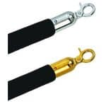 BY ORDER RAILING ROPE VELOUT BLACK SILVER 1.50CM UNIQUE