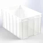 STORAGE SPAIN84 PLASTIC PP BOX CLOSED GRATE 63X43X35CM 84L WHITE UNIQUE