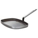 COOKWARE PROFESSIONAL GRILL FRYPAN BLACKSTEEL NON STICK 38X26CM PADERNO MADE IN ITALY