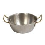 VINTAGE SNOW GREY PAN TWO HANDLES HANDLE 13X4CM INOX 18-10 ESPIEL - BY ORDER