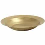 VINTAGE SNOW GOLD ROUND DEEP PLATE 23X3CM ST/STEEL 18/10 - BY ORDER