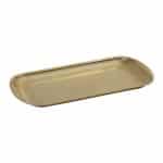 VINTAGE SNOW GOLD PLATE RECTANGULAR 33X16.5X1.5CM INOX ST/STEEL 18/10 - BY ORDER