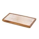 PRESTIGE WOOD MANGO ENAMEL COATING RECTANGULAR GN 1/3 32.5X17.6CM WHITE GOLD SPOTS GTSA