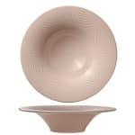 PINE BLUSH ALMOND EMBOSSED PORCELAIN PLATE DEEP 27X6.5CM HEART SOUL by BAUSCHER GERMANY - BY ORDER