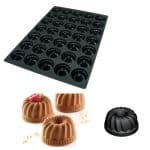 SILICONE MOULDS 60X40CM 35 KOUGLOFFS 7.1X3.5CM 9CL FRANCE - BY ORDER