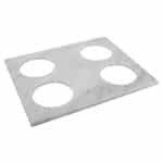 TRAY WITH 4HOLES 9.5CM GASTRONOM MARBLE WHITE GN1/2 26.5X32.5X1CM ESPIEL