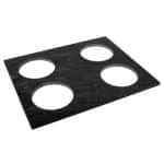 TRAY WITH 4HOLES 9.5CM GASTRONOM MARBLE BLACK GN1/2 26.5X32.5X1CM ESPIEL