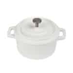 VOLCANO CAST IRON ENAMELED SAUCE POT 14X10CM 75CL WHITE ESPIEL
