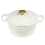VOLCANO CAST IRON ENAMELED SAUCE POT 23X18CM 3.8L WHITE ESPIEL