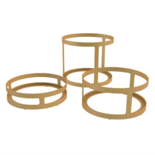 BUF-MYG-F2-14-06-G.jpg BUFFET SET OF 3 RISERS METAL GOLD - BY ORDER - Image 1