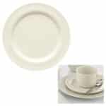 GENERATION DURACREAM DECOR CREMIUM PLATE FLAT ROUND WITH RIM 27CM SCHONWALD GERMANY