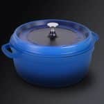 ALUCHEF HIGH ROUND CASSEROLE POT WITH LID 28X12CM 6.8L BLUE