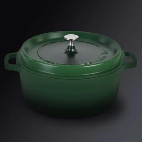 BUF-ALU-AP-2800-05.jpg ALUCHEF HIGH ROUND CASSEROLE POT WITH LID 28X12CM 6.8L GREEN - Image 1