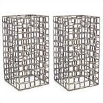 BUFFET RISERS METAL LINK SET 2 16.5X33CM COPPER BLACK FOH - BY ORDER