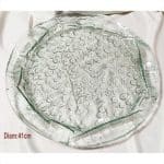 BUFFET GLASS TRAY PLATTER ROUND 41CM THICKNESS 5MM MODA
