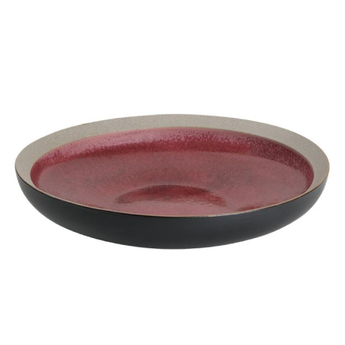 CRO-ESP-NIC812.jpg PASSION STONEWARE RED BLACK DEEP BOWL 20X5CM 60CL ESPIEL - Image 1