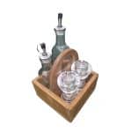 SCANDI BOX CONDIMENT HOLDER 16X16X19CM  MARI WOOD