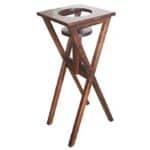 CHAMPAGNE - WINE STAND WOOD ROUND WALNUT UNIQUE