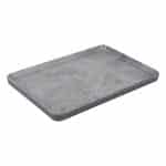 BY ORDER - BUFFET MELAMINE CONCRETE PLATTER TRAY GREY 28.5X20X2CM ZICCO APS