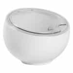 BUFFET MELAMINE ORB BOWL WHITE MATT WITH CLEAR LID 20X14.6CM 1.6L ZICCO APS