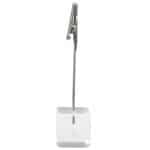 BUFFET MENU CARD SIGN HOLDER CLIP WITH ACRYLIC BASE TABLETOP