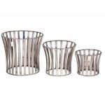 BUFFET RISER STAND ROUND SET 3SIZES ST/STEEL TABLETOP