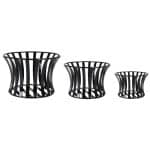 BUFFET RISER STAND ROUND SET 3SIZES BLACK POWDER COATING ST/STEEL TABLETOP