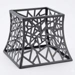 BUFFET RISER STAND ROYAL SQUARE 20X20X17CM BLACK POWDER COATING ST/STEEL TABLETOP
