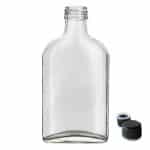 AQUA OR SPIRIT GLASS BOTTLE 20CL PAGOURAKI WITH BLACK CAP PP28 TABLETOP