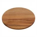 WOOD BEECH SERVING TRAY ROUND 32CM WITH GROVE UNIQUE