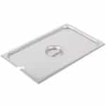 GASTRONORM FOOD PAN STANDARD ST/STEEL 1/1 LID WITH NOTCHED EDGE FOR LADLE TABLETOP