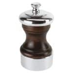 MILL SALT PALACE STEEL SILVERPLATTED WOOD 10CM PEUGEOT FRANCE - BY ORDER