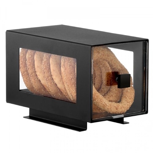 BUF-GAR-AMC05-1P-BK.jpg ATRAX BLACK BREAD DISPLAY SINGLE 17X30X20CM GARIBALDI - Image 1