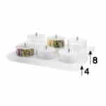 STUDIO ORGANIZER TRIBLE 1.3LIT BASE 4CM FROST ACRYLIC GARIBALDI