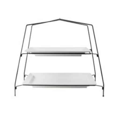 BUF-ILS-E910334BK000.jpg STAND MIRIAM FOR MELAMINE DIDO TRAYS E100120IV00-E100122IV00 PAINTED STEEL 46X60.5X77CM ILSA - Image 1