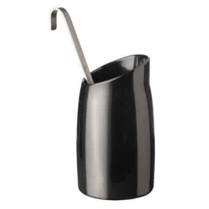 MELAMINE DRESSING POT 12X21.5CM 1L BLACK PADERNO ITALY - BY ORDER