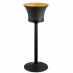 MATTE CHAMPAGNE - WINE BUCKET WITH STAND SET BLACK GOLD 35.5X85CM ST/STEEL 18/10