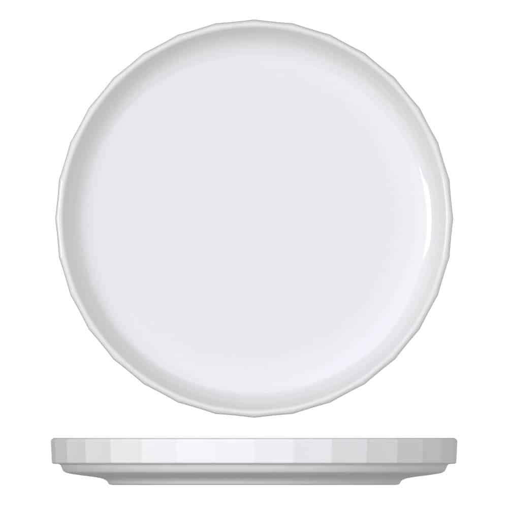 CRO-BAU-761820.jpg EDGE WHITE STEP 20CM PLATE BAUSCHER GERMANY - Image 1