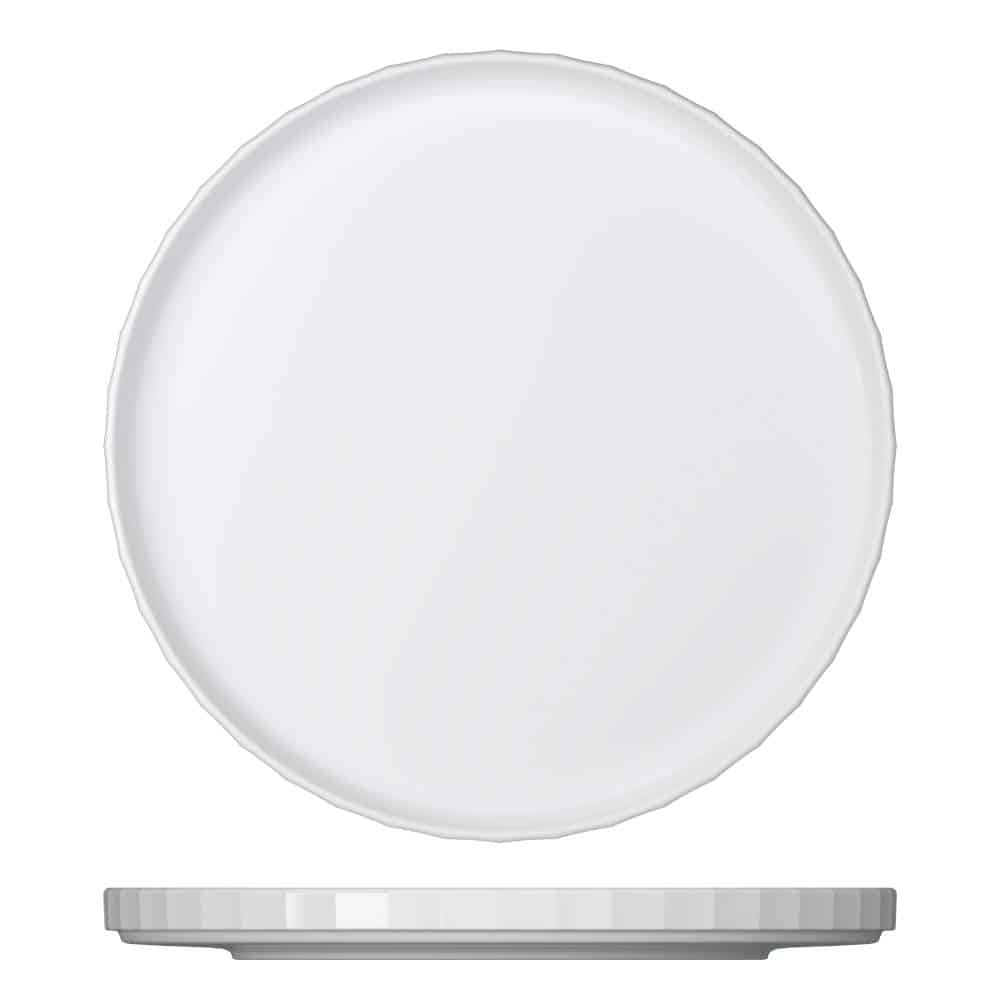 CRO-BAU-761828.jpg EDGE WHITE STEP 28CM PLATE BAUSCHER GERMANY - Image 1