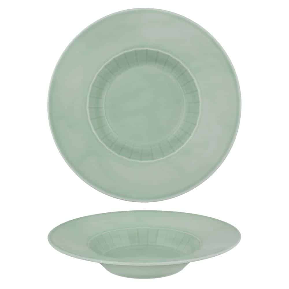 CRO-BAU-761926B.jpg EDGE GLOW SEA DEEP 26CM PLATE WITH RIM BAUSCHER GERMANY - Image 1