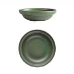 WINGS PORCELAIN PLATE ROUND DEEP OLIVE 22CM 15-045 TABLETOP