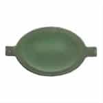 WINGS PORCELAIN OVAL PLATE LID FOR WI-14031 OLIVE GREEN MATT 31X17CM 15-059 TABLETOP