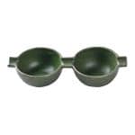 WINGS PORCELAIN DOUBLE CUP ROUND OLIVE GREEN MATT 23X8CM 11CL 15-064 TABLETOP