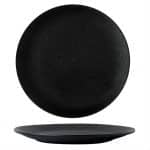 VOLCANIC FLAT PLATE 20CM BLACK PORCELAINE TABLETOP
